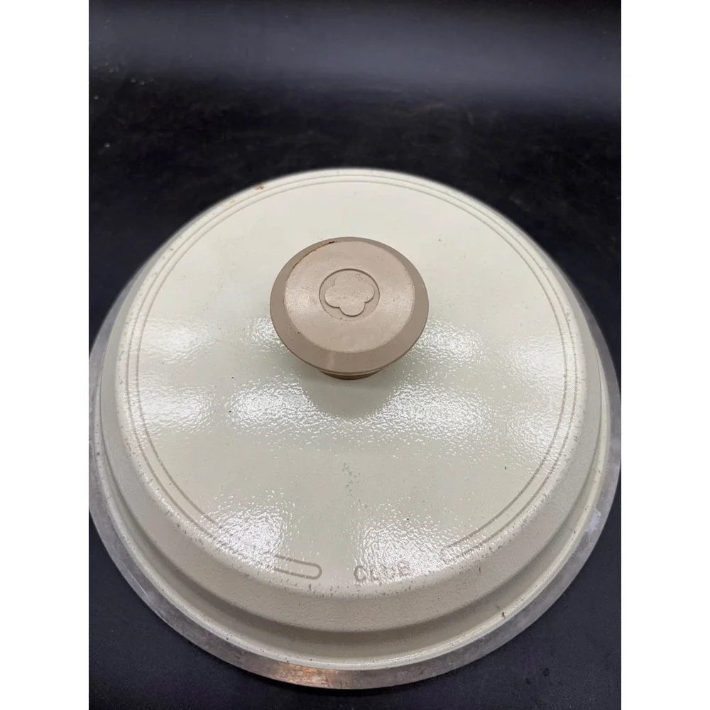 Vintage Club Aluminum Cream Saucepan with Lid Retro Cast Aluminum Pot 2 Quart